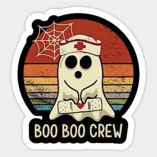 Boo Boo Crew Nurse Shirts Halloween Nurse Shirts for Women Sticker